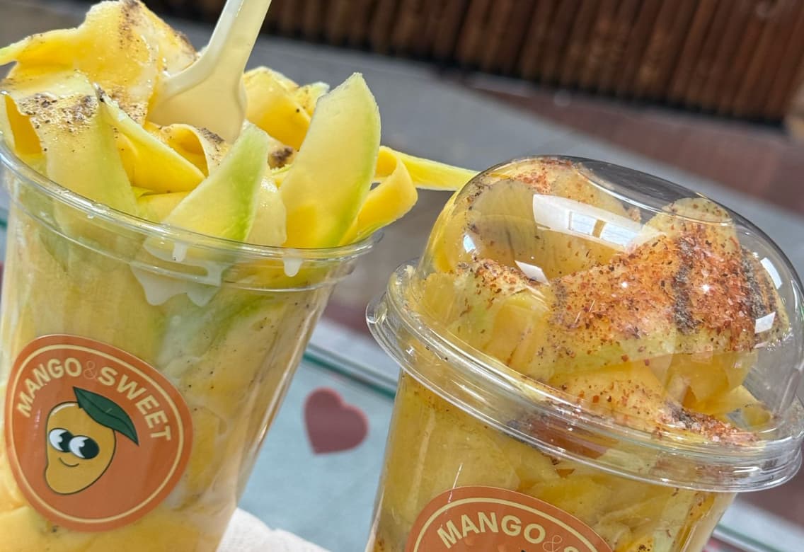 mango en rodajas para llevar